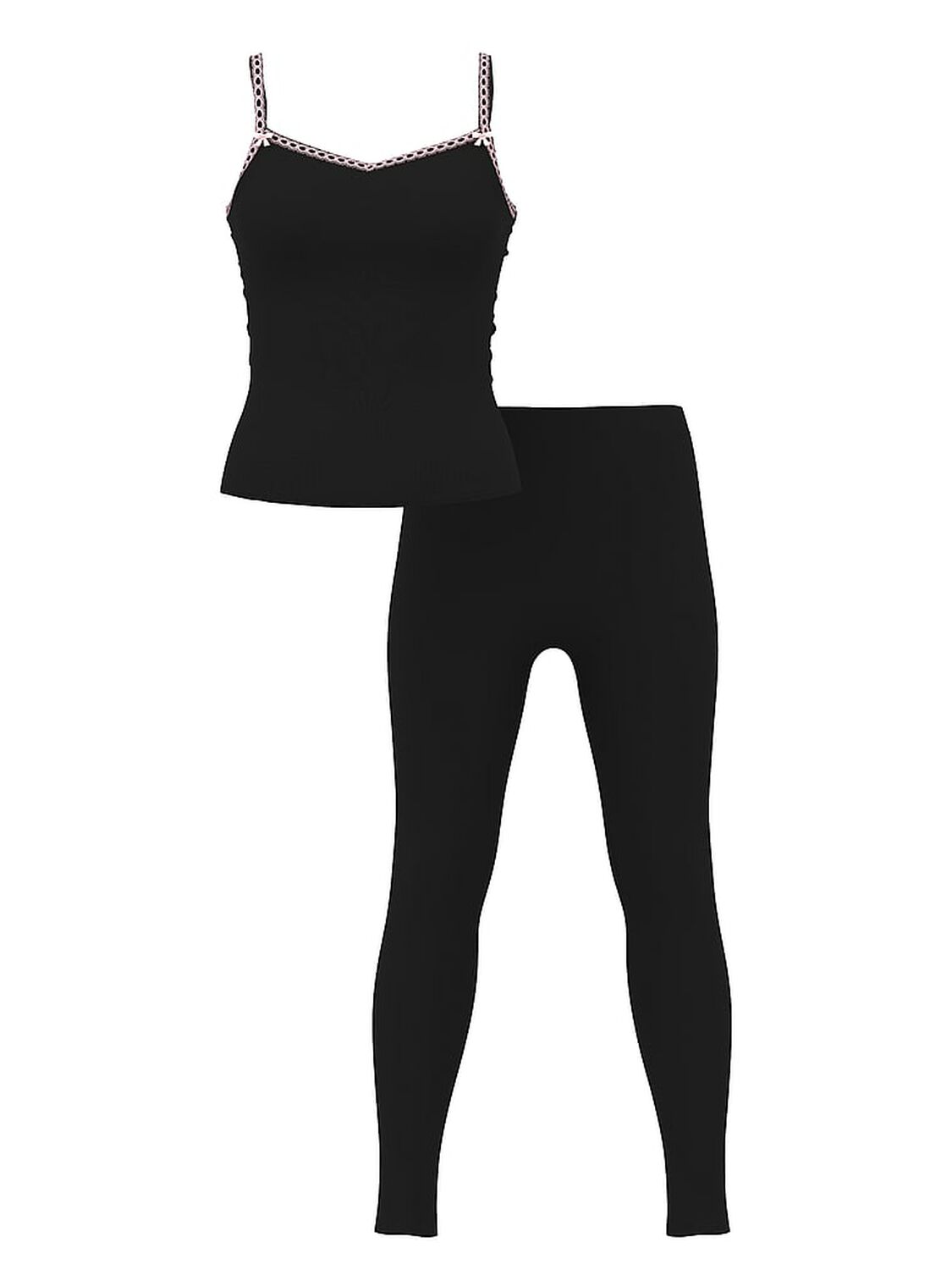 vs Victoria's Secret Flirty Cotton Rib Cami Black 3 of 3 