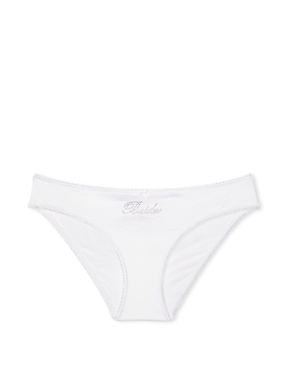 vs Victoria's Secret Satin Bride Cheekini Panty Vs White 3 of 4 