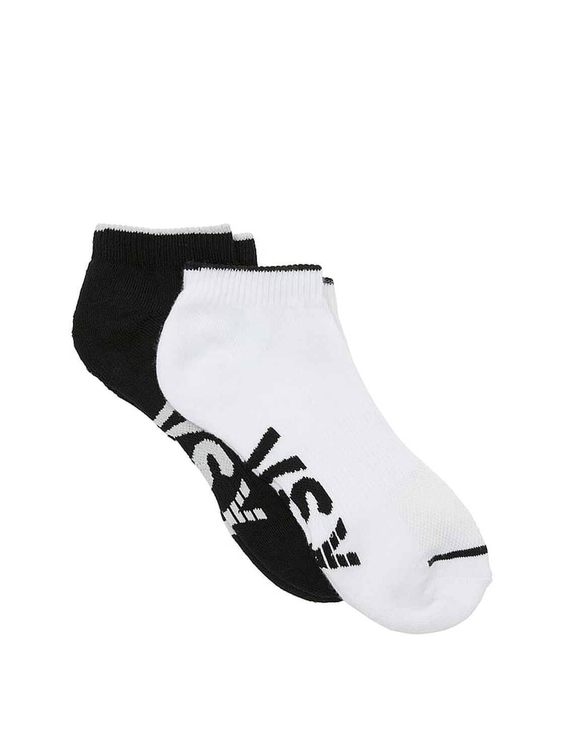 vs Victoria's Secret VSX 2-Pack Ankle Socks Black & Vs White 1 of 2 