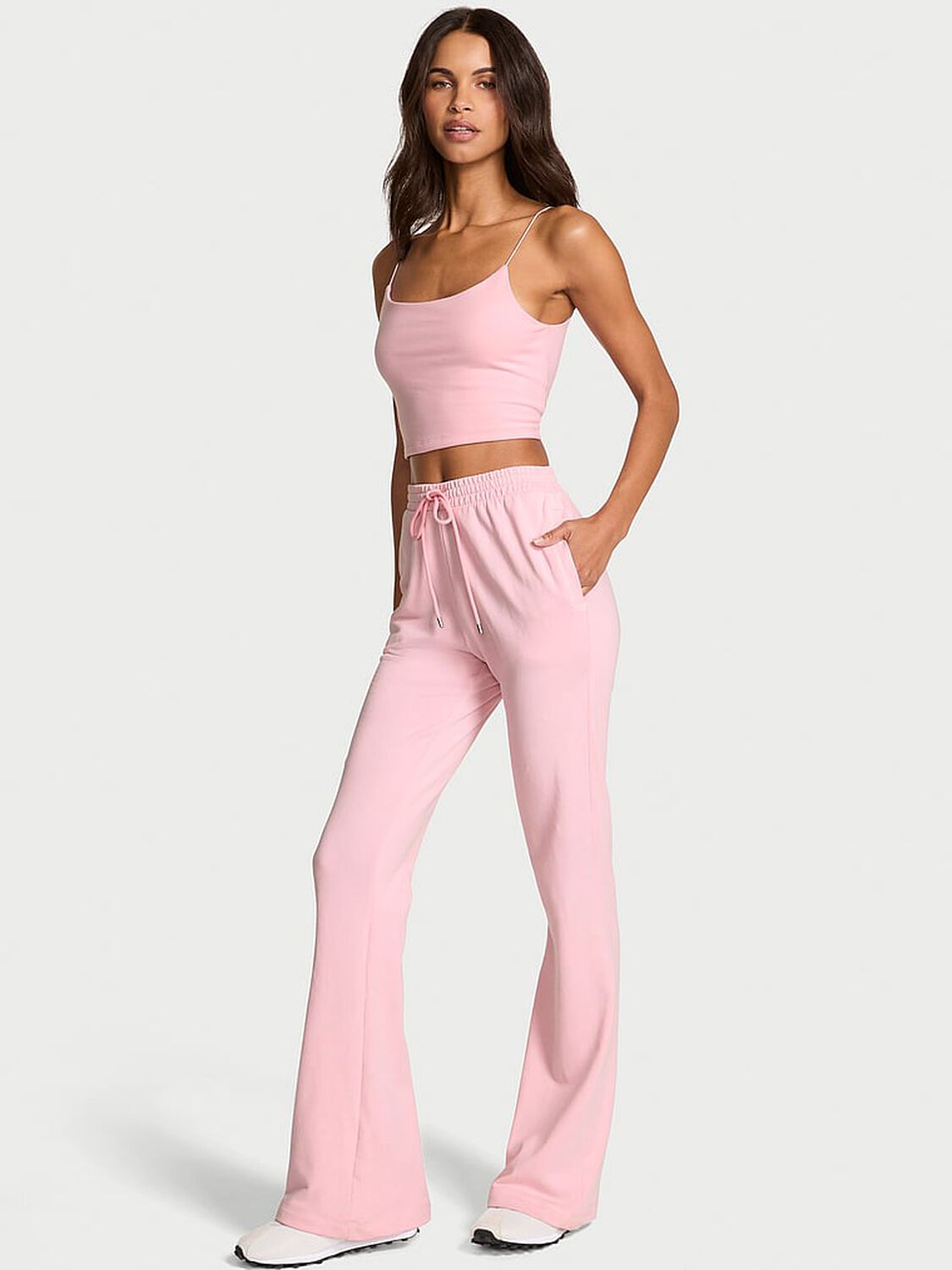 vs Angel Essentials Favorite Terry Flare Sweatpant Pretty Blossom 1 of 3 