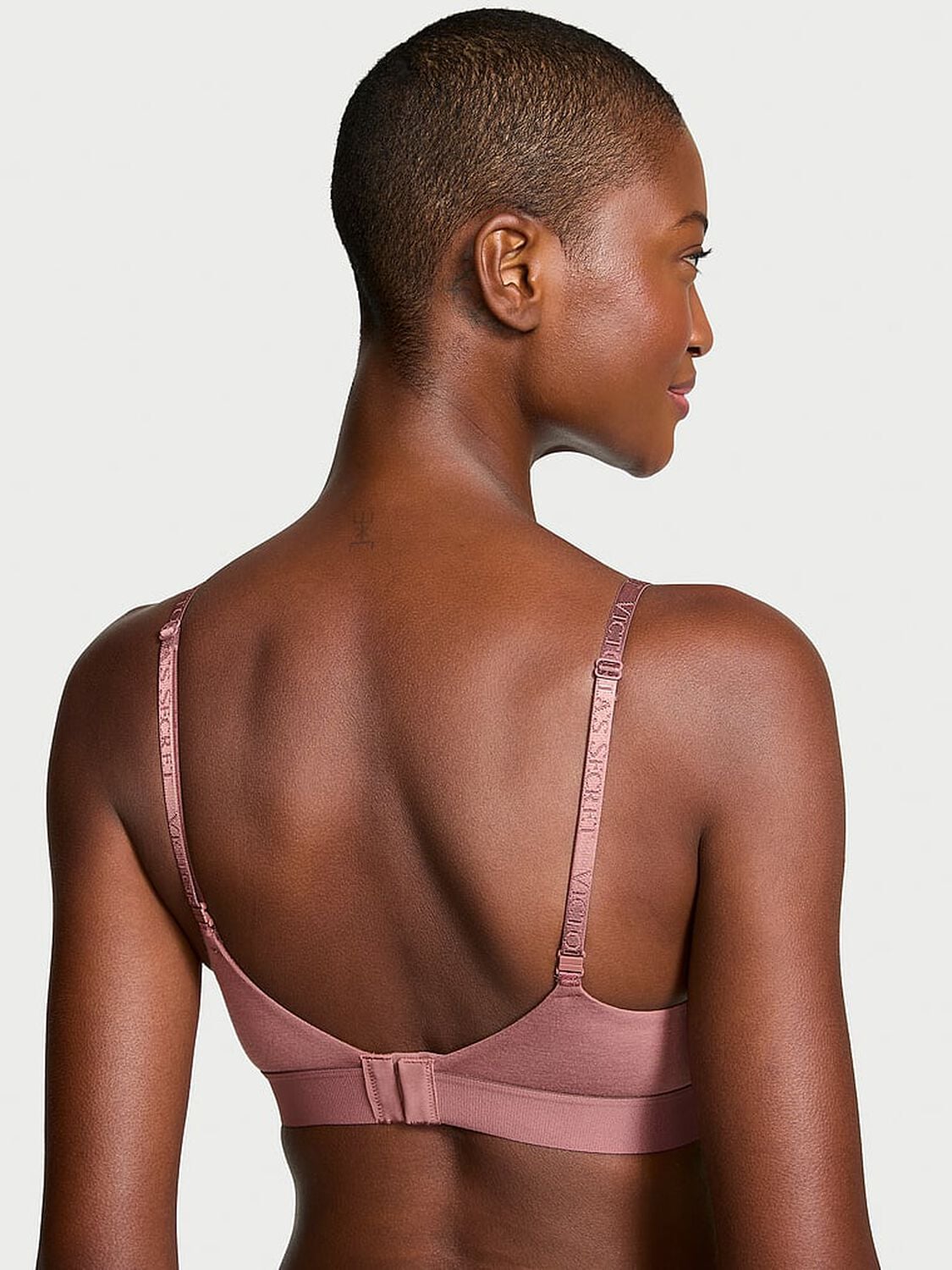 vs The T-Shirt Shine Patch Lightly Lined Wireless Bra Vintage Rose 2 of 4 