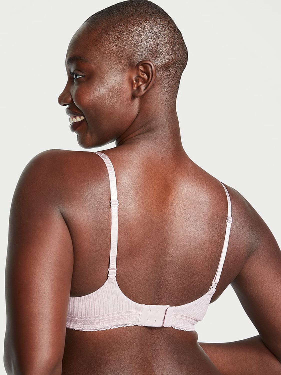 vs The T-Shirt Lightly Lined Pointelle Wireless Bra Pale Plum 2 of 3 