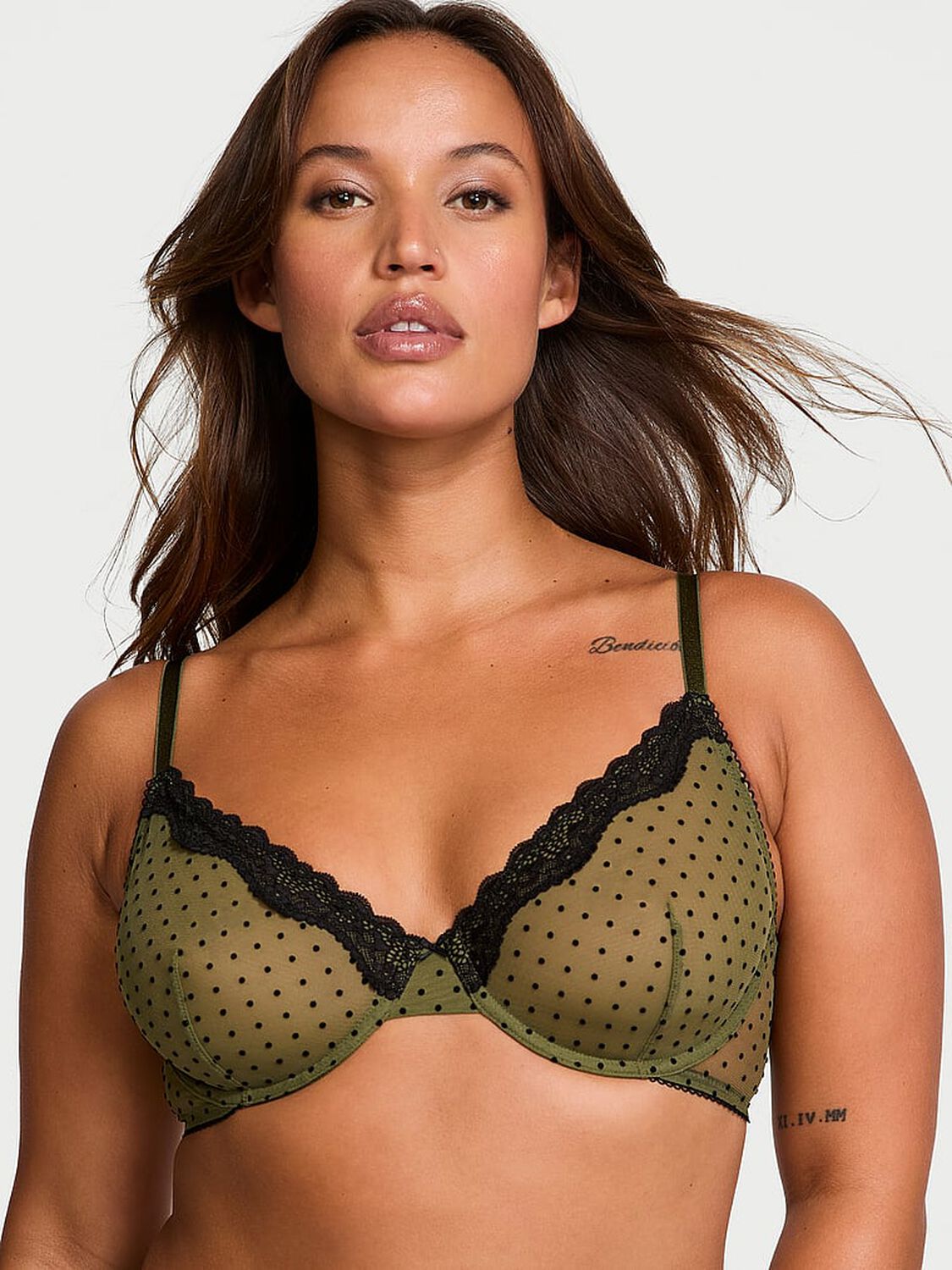 vs Victoria's Secret Tease Unlined Demi Bra Woodland Green 1 of 4 