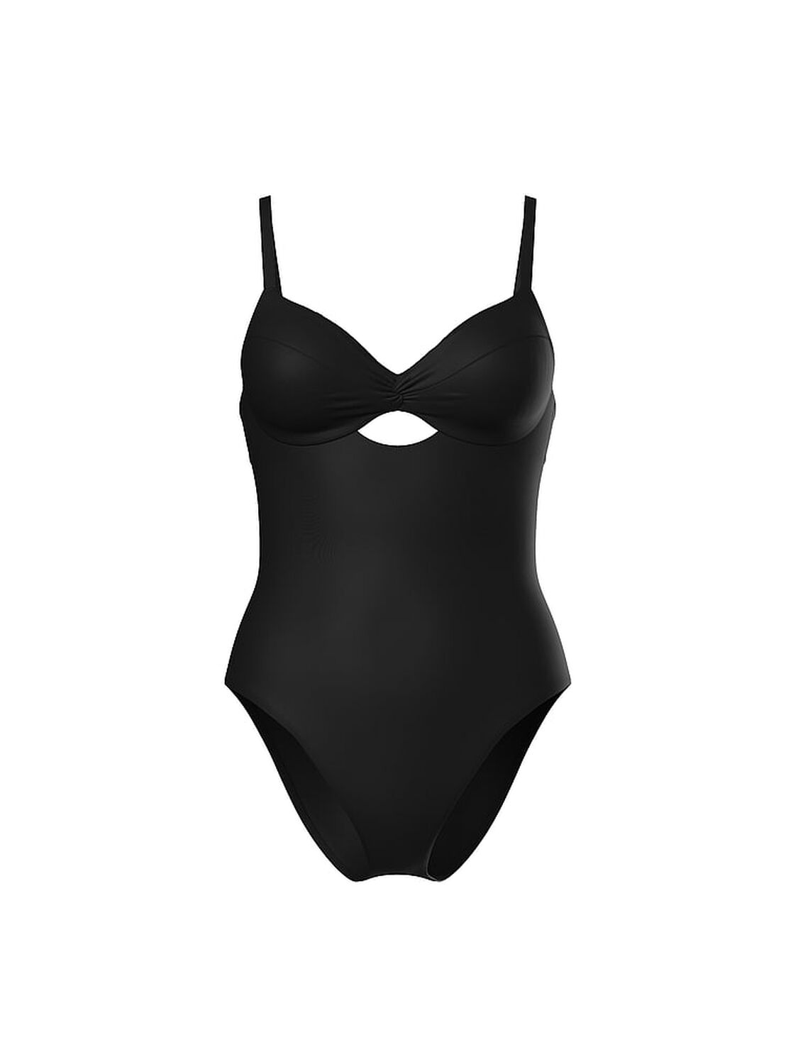 vs Victoria's Secret Swim Essential Twist Push-Up One-Piece Swimsuit Pure Black 3 of 3 