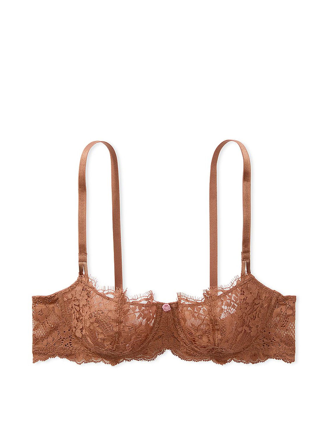 vs Dream Angels Wicked Unlined Lace Balconette Bra Caramel 3 of 3 