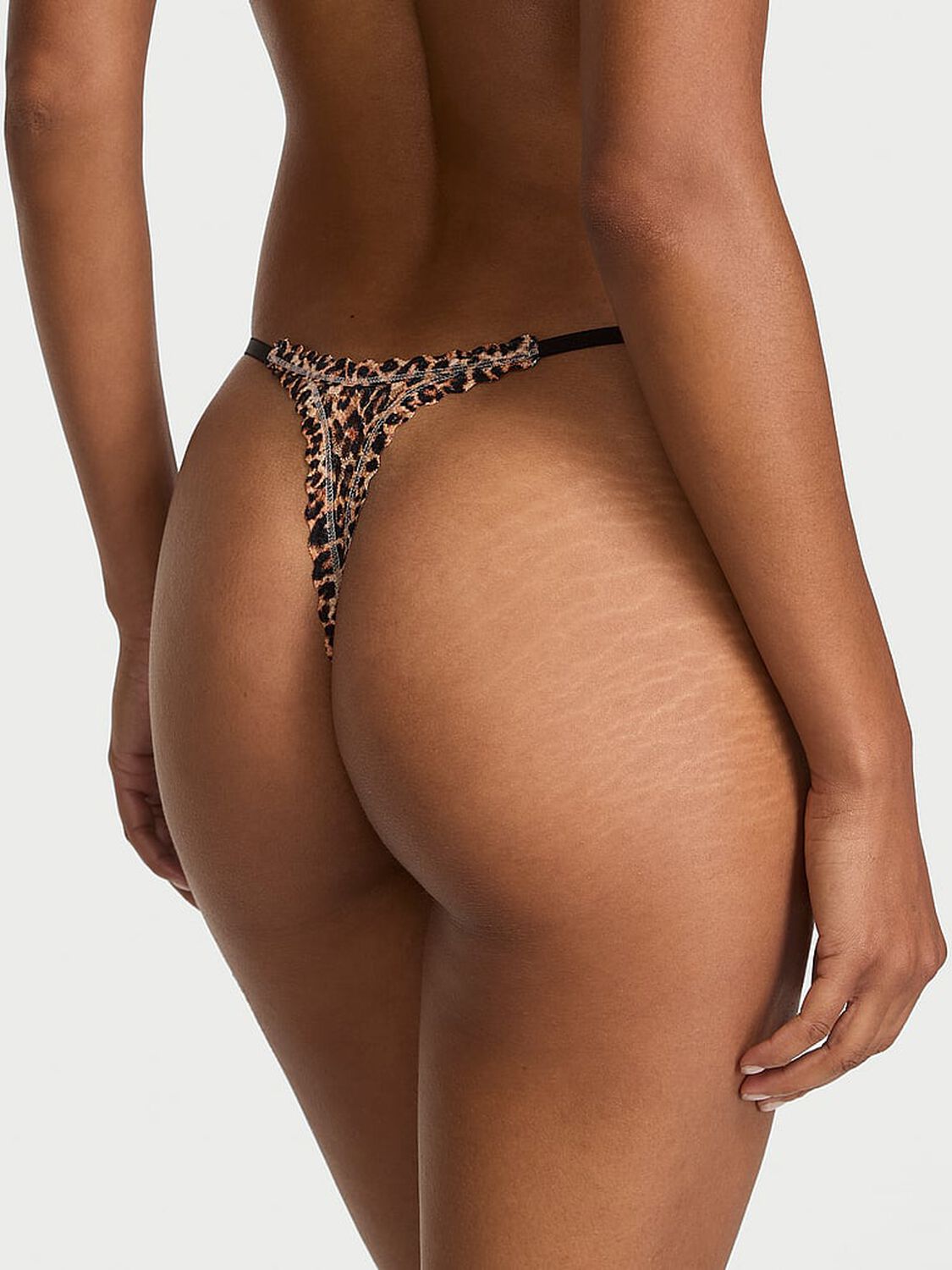 vs The Lacie Blossom Lace String Thong Panty Natural Leopard 2 of 3 
