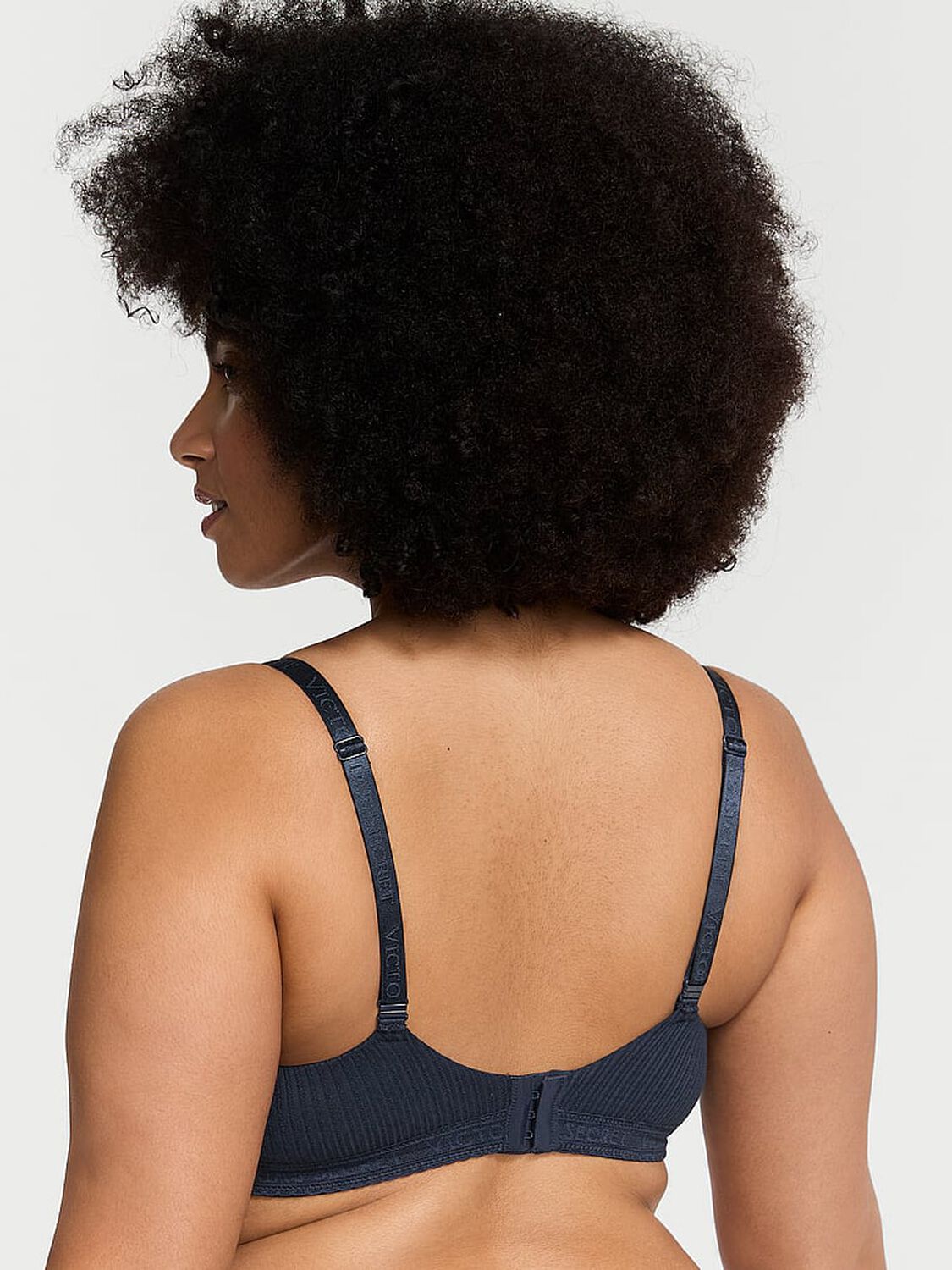 vs The T-Shirt Lightly Lined Pointelle Wireless Bra Noir Navy 2 of 4 
