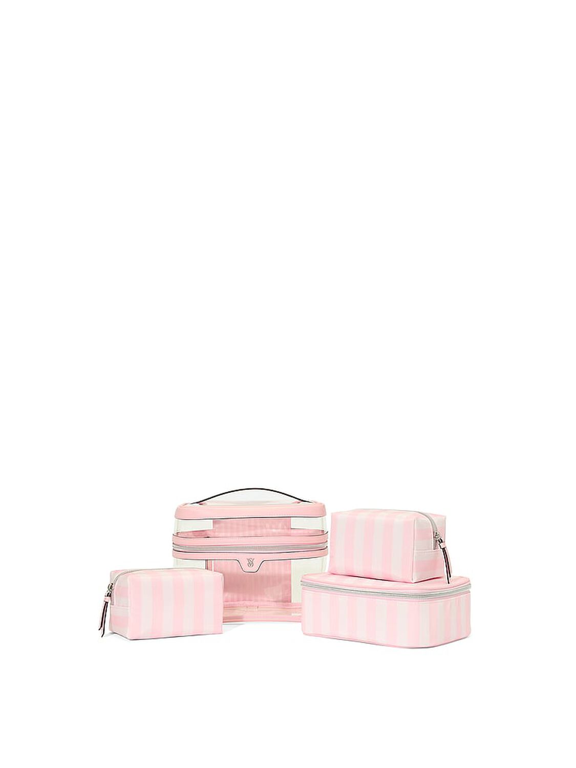 vs Victoria's Secret 4-Piece Makeup Bag Heritage Stripe 3 of 3 