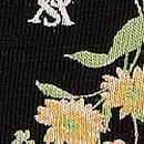 Stretch Cotton High-Leg Scoop Thong Panty, Black Floral Bouquets, swatch