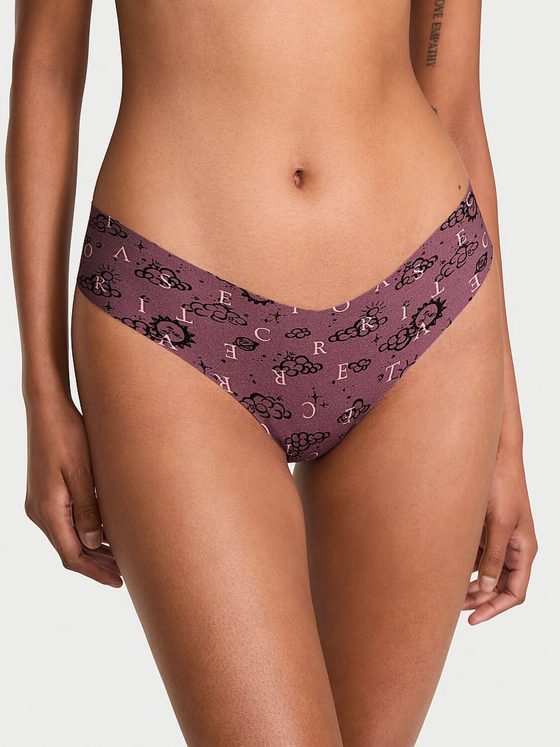 vs No-Show No-Show Thong Panty Dark Purple Clouds 3 of 3 