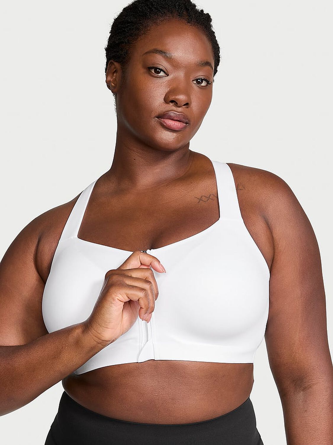 vs Vsx Knockout Front-Close Sports Bra Vs White 1 of 3 
