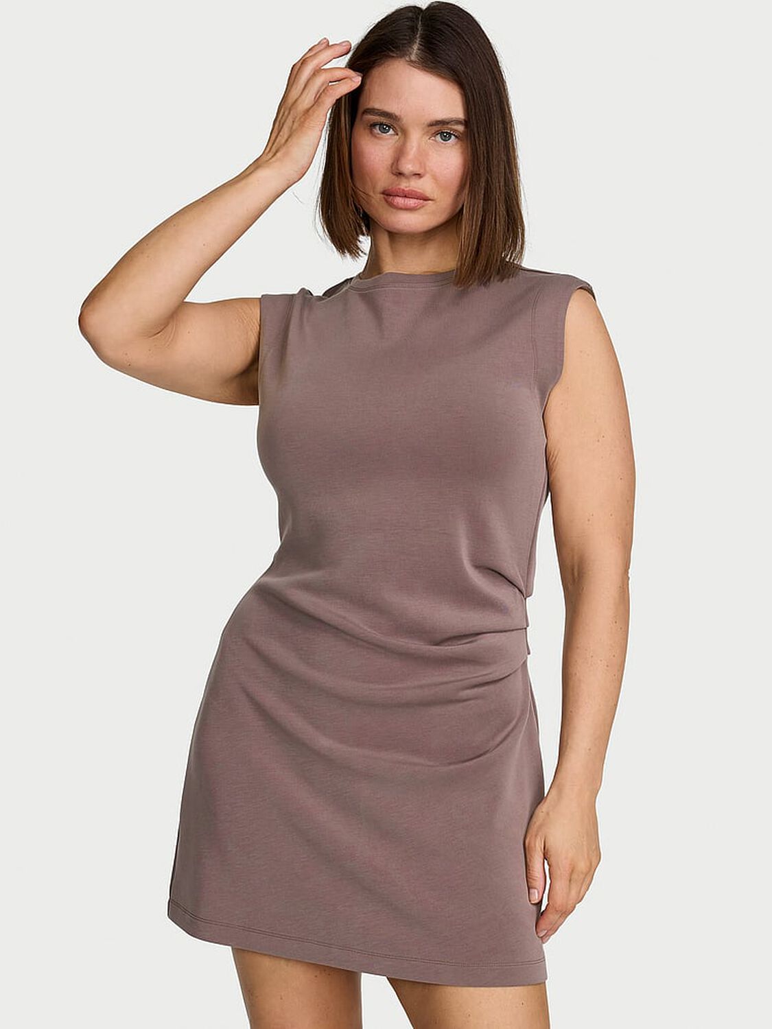 vs Vsx Featherweight Knit Mini Dress Cloudy Grey 1 of 3 