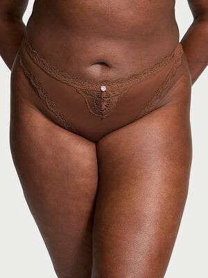 Lace-Trim Thong Panty