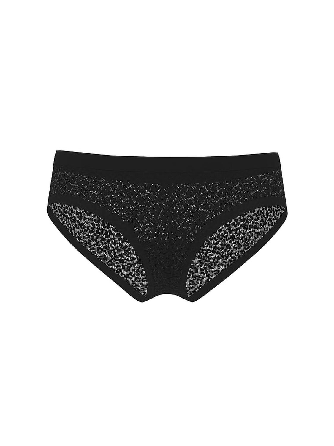 vs No-Show No-Show Leopard Lace Cheeky Panty Black 3 of 3 