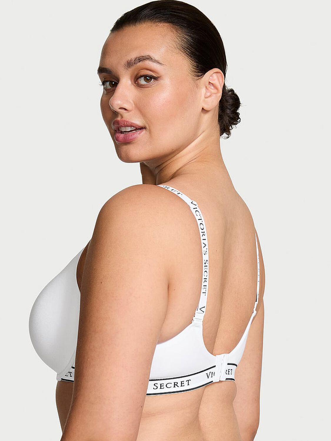 vs The T-Shirt Lightly Lined Cotton Demi Bra Vs White 2 of 3 