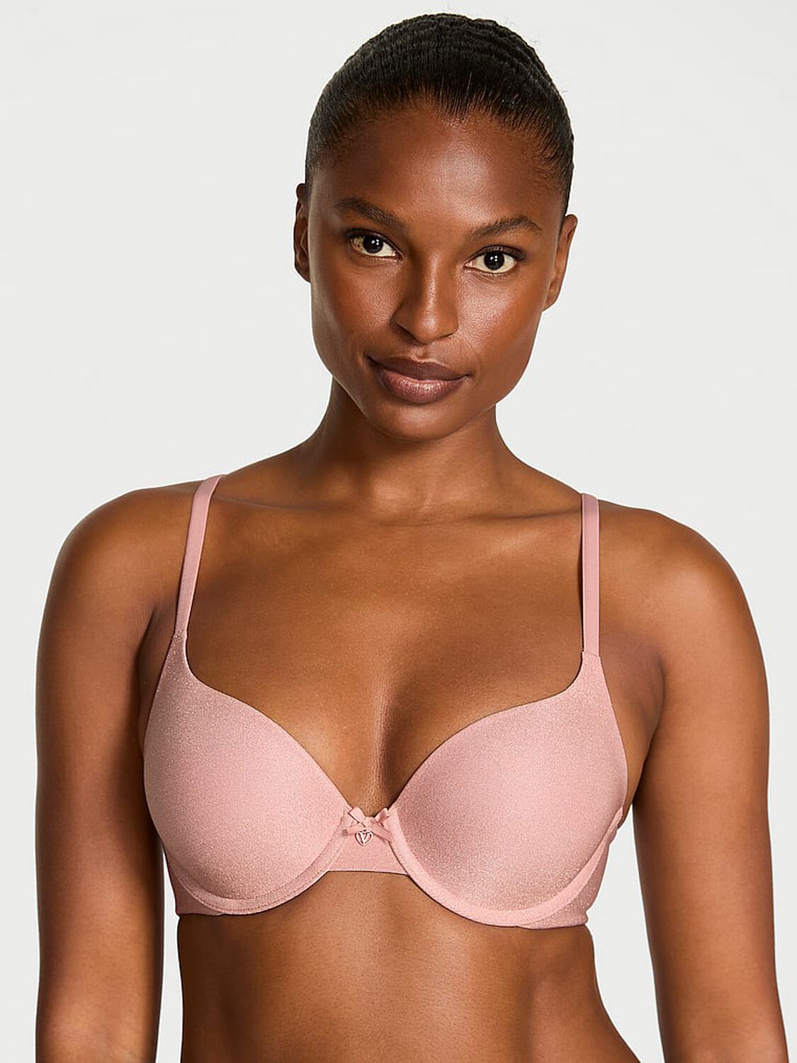 vs Body By Victoria Perfect Shape Shimmer Push-Up Bra Royal Pink 2 of 2 