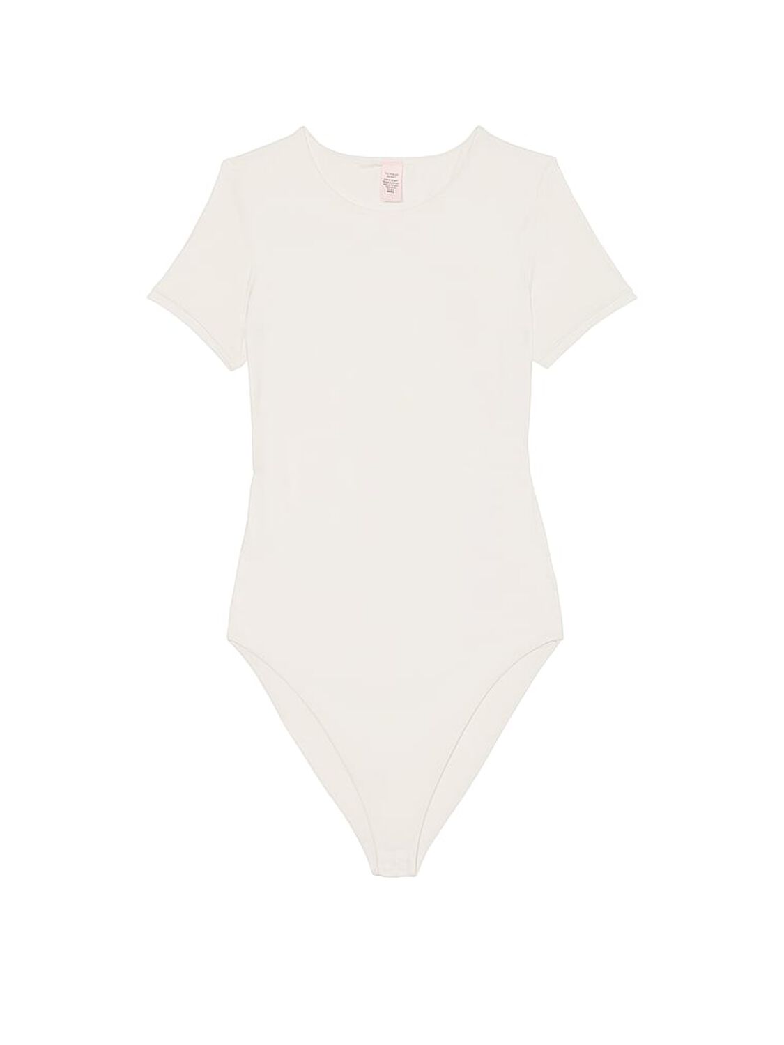 vs Victoria's Secret BODYWEAR by Victoria with FeatherSoft™ Innovation Short-Sleeve Bodysuit Coconut White 4 of 4 