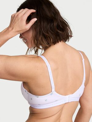 Perfect Shape Cotton Embroidered Push-Up Bra