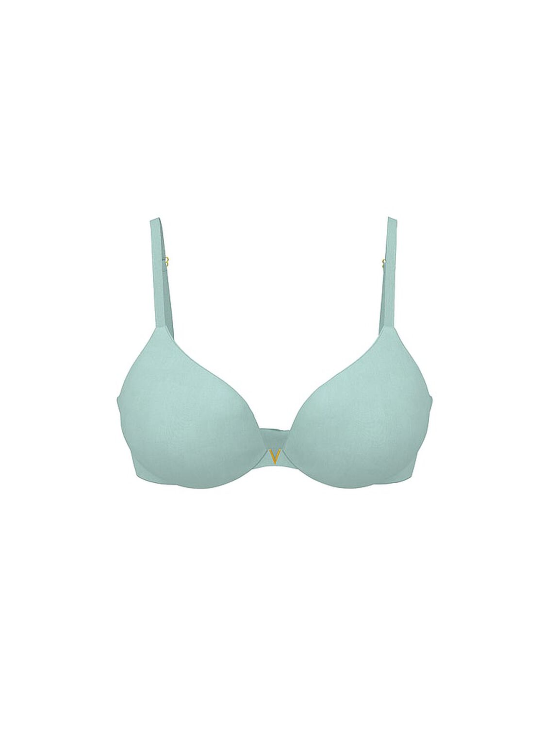 vs Love Cloud Smooth Lightly Lined Plunge Demi Bra Canal Blue 3 of 3 