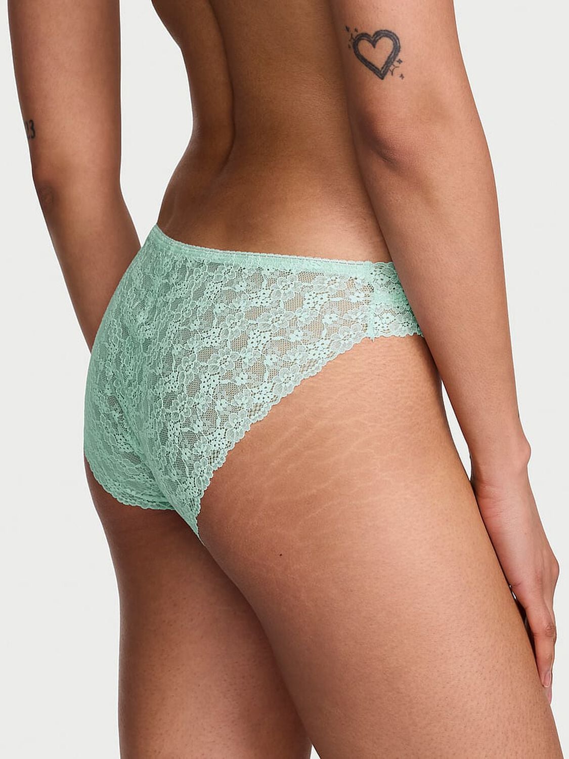 vs Lace Trim Cotton Lace-Trim Bikini Panty Yacht Blue 2 of 3 