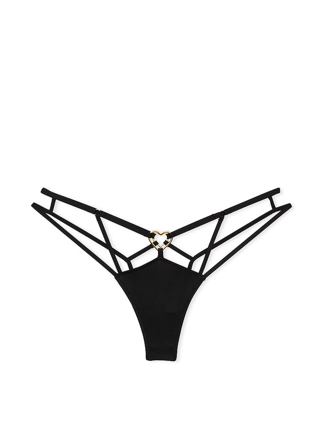 vs Very Sexy Heartware Strappy Thong Panty Black 3 of 3 