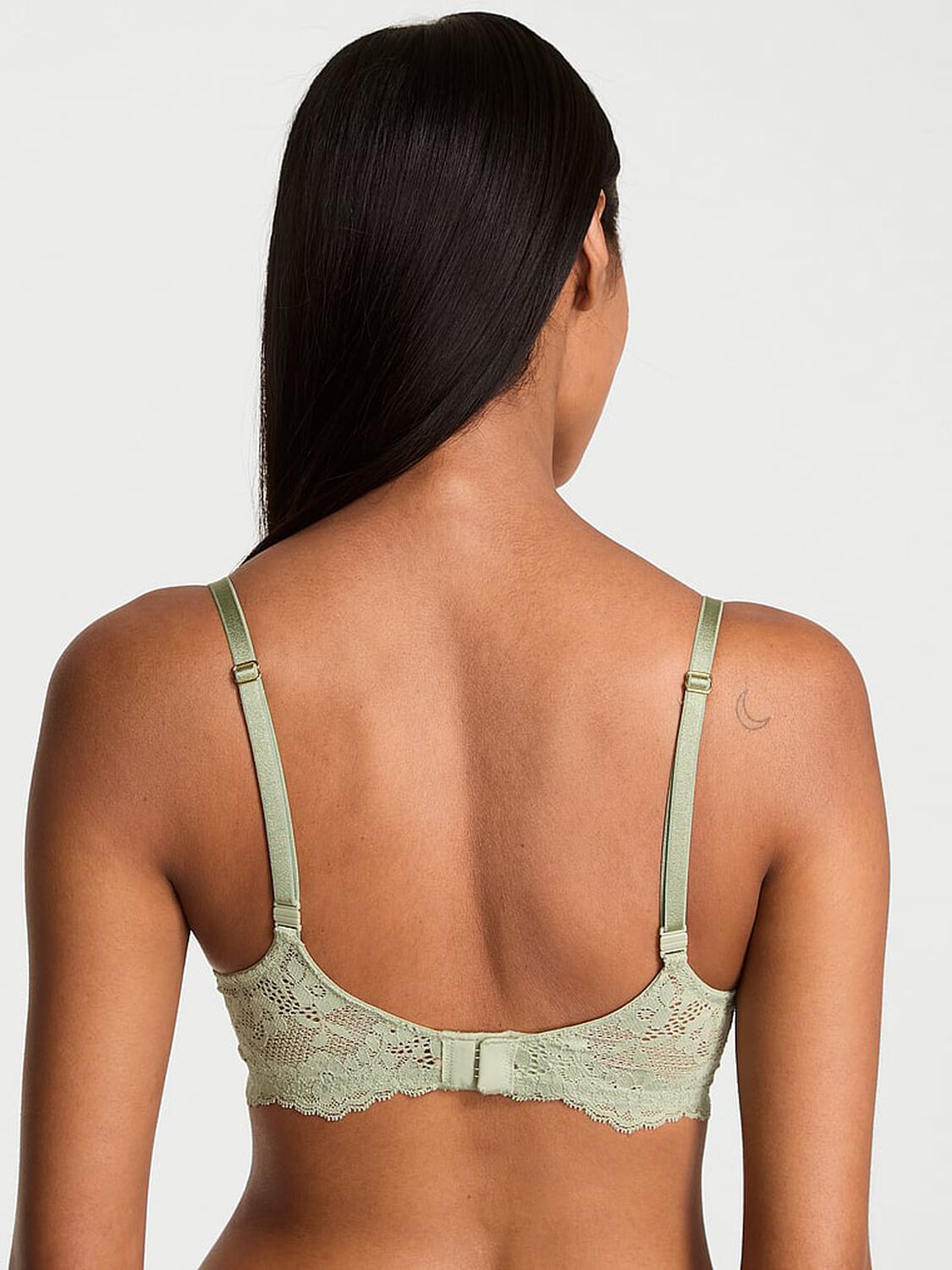 vs Dream Angels Wicked Unlined Lace Balconette Bra Desert Sage 2 of 3 