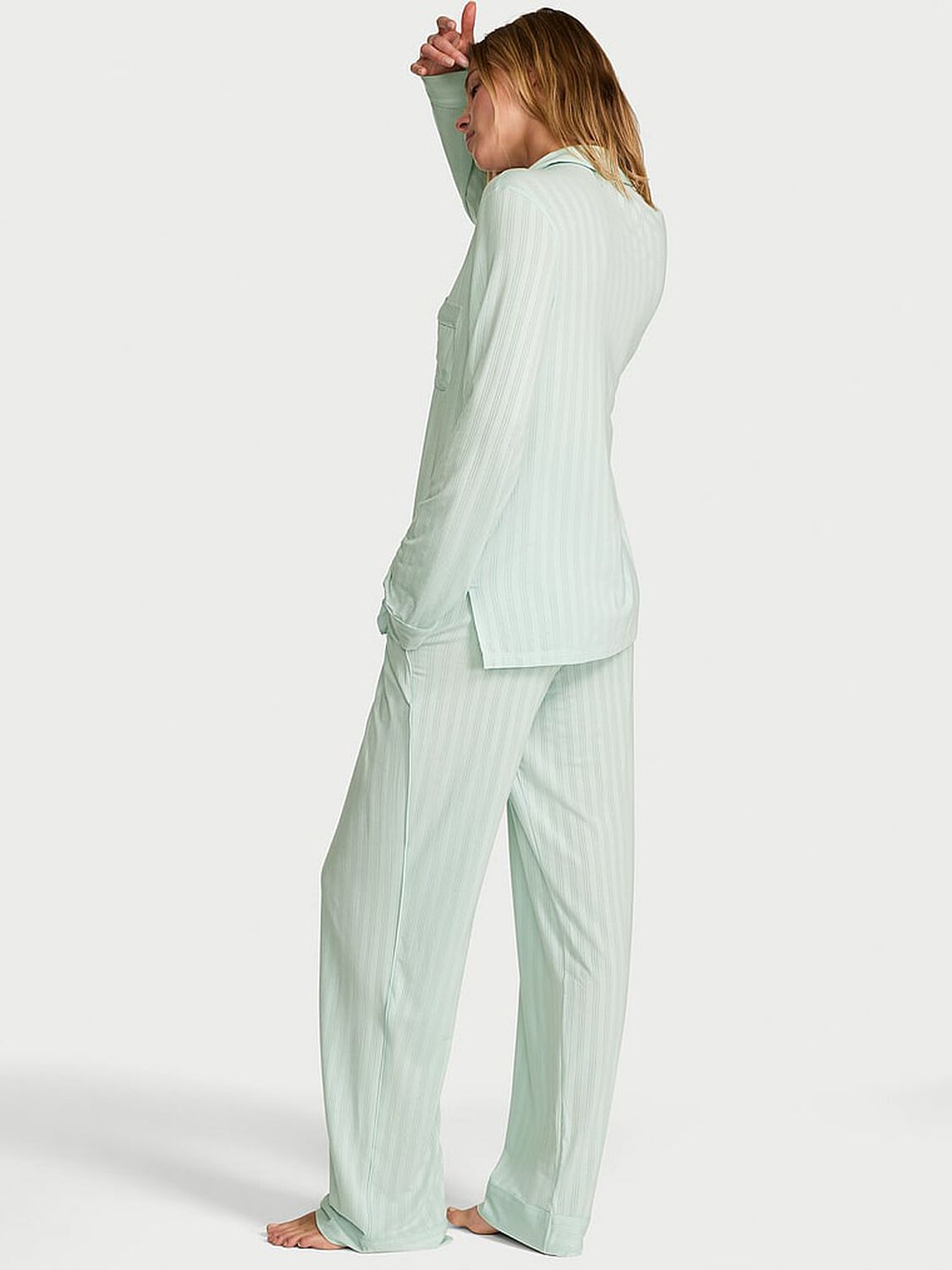 vs Victoria's Secret SoSoft&trade; Modal Ultra-Fine Long Pajama Set Yacht Blue 2 of 3 