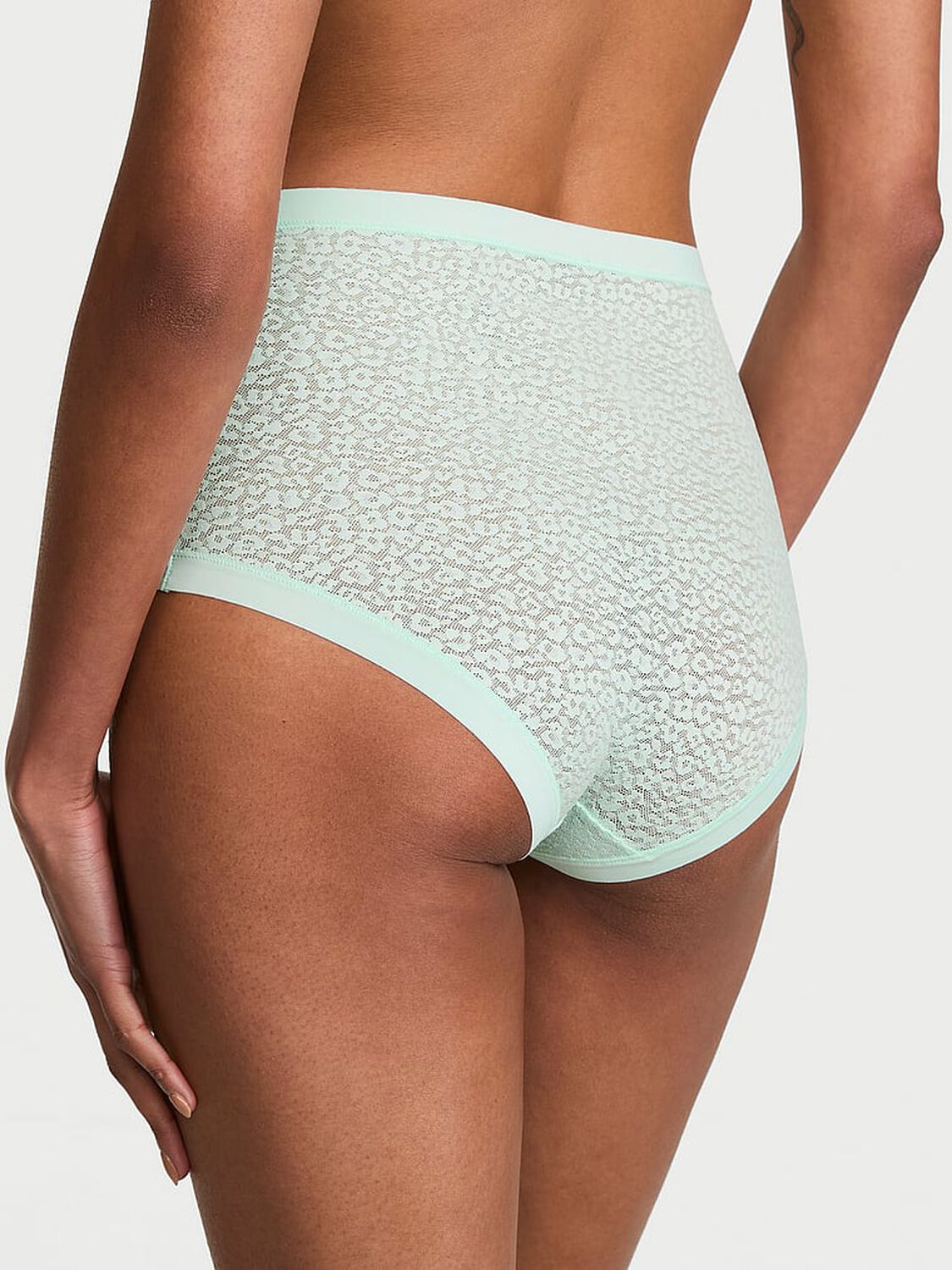vs No-Show No-Show Leopard Lace Modern Brief Panty Yacht Blue 2 of 3 