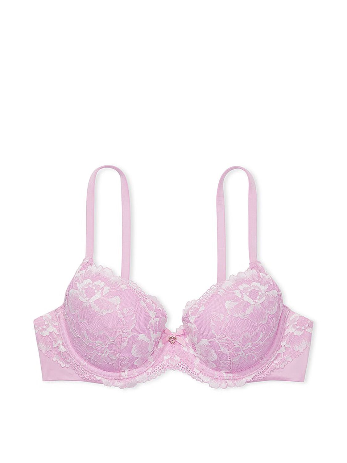 vs Body By Victoria Lightly Lined Lace-Cup Demi Bra Violet Sugar 3 of 4 