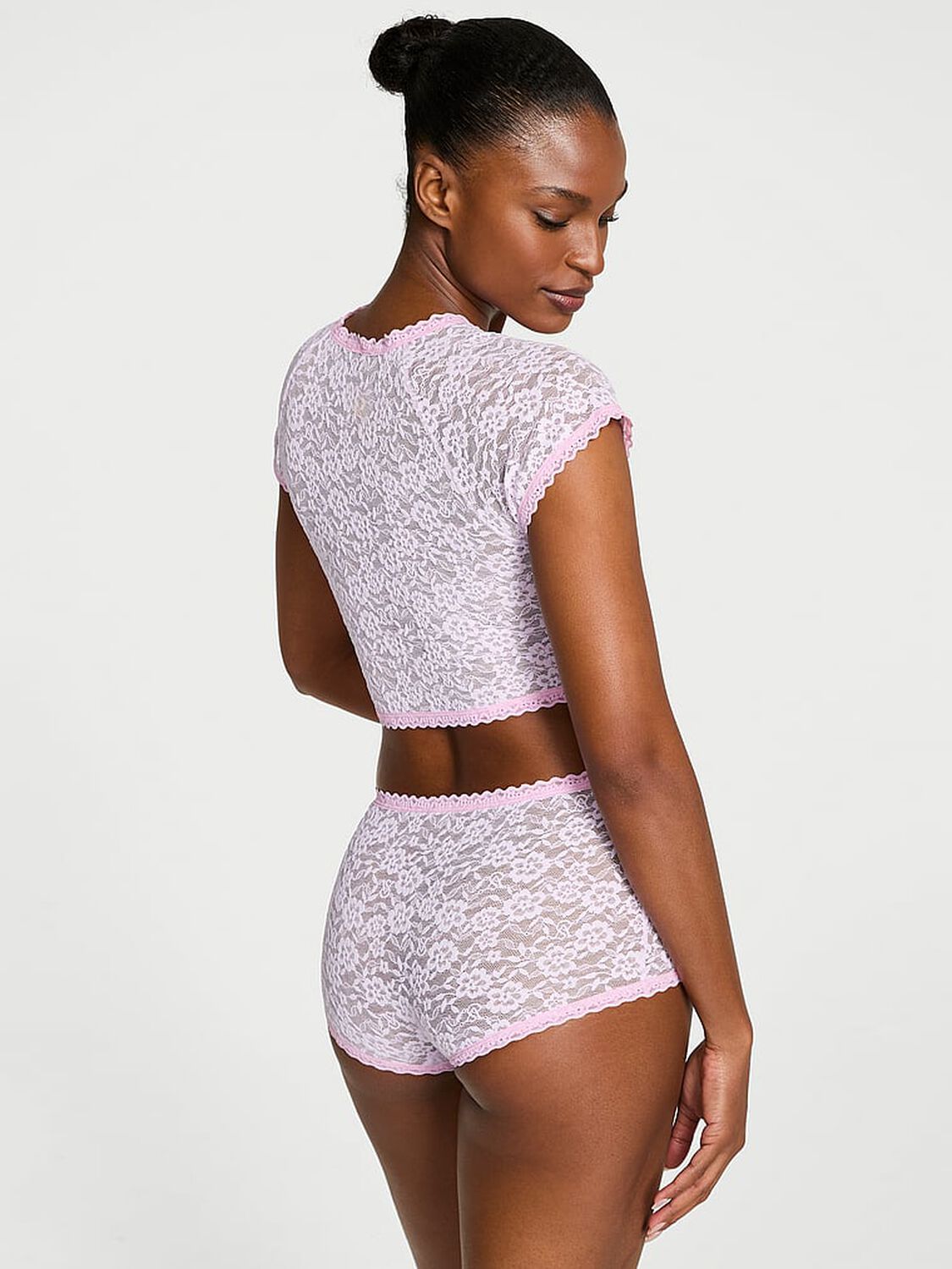 vs Victoria's Secret Tease Lacie Tee & Shorts Set Delicate Violet 2 of 3 