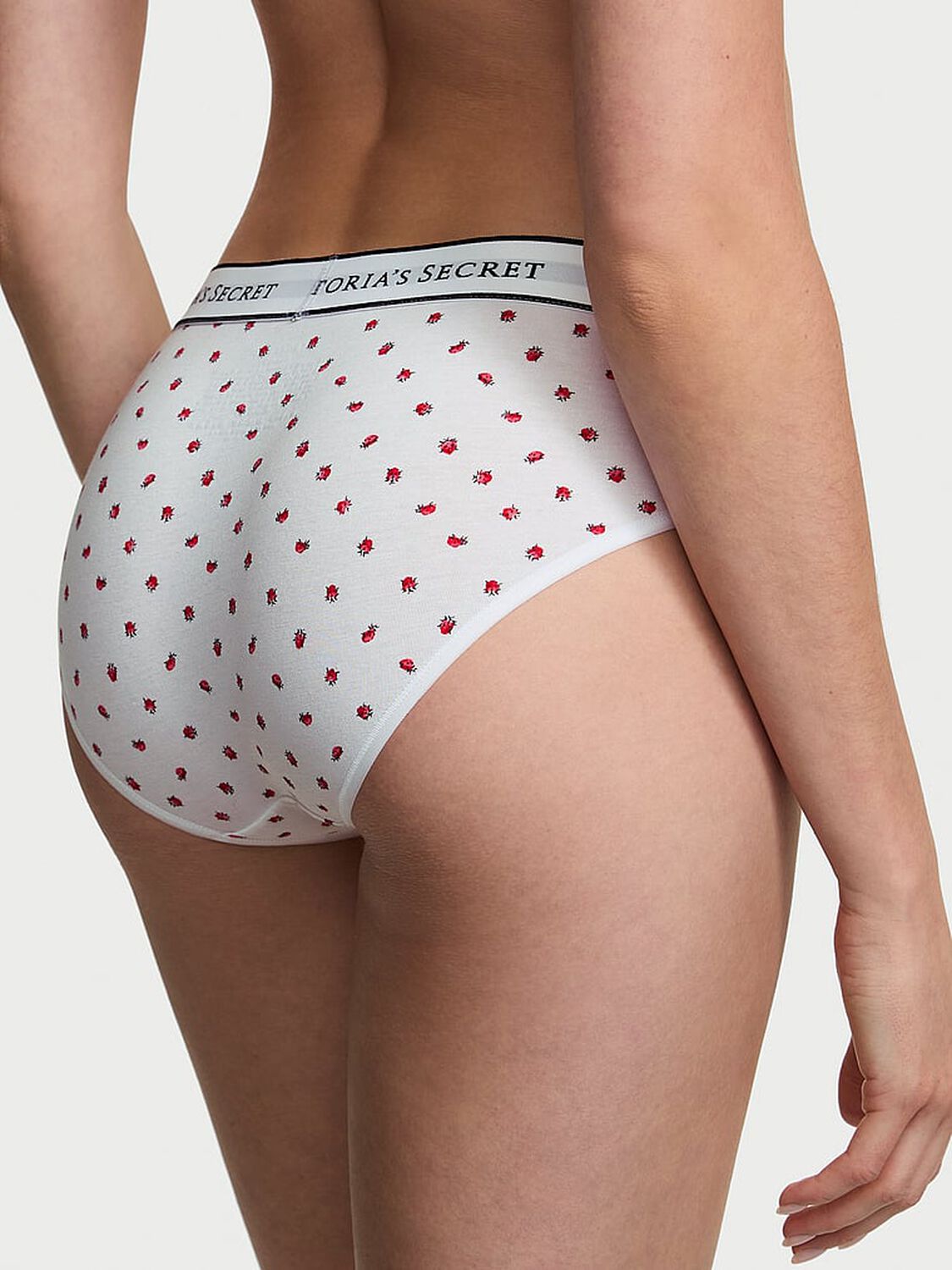 vs Cotton Logo Cotton Hiphugger Panty White Ladybug 2 of 3 
