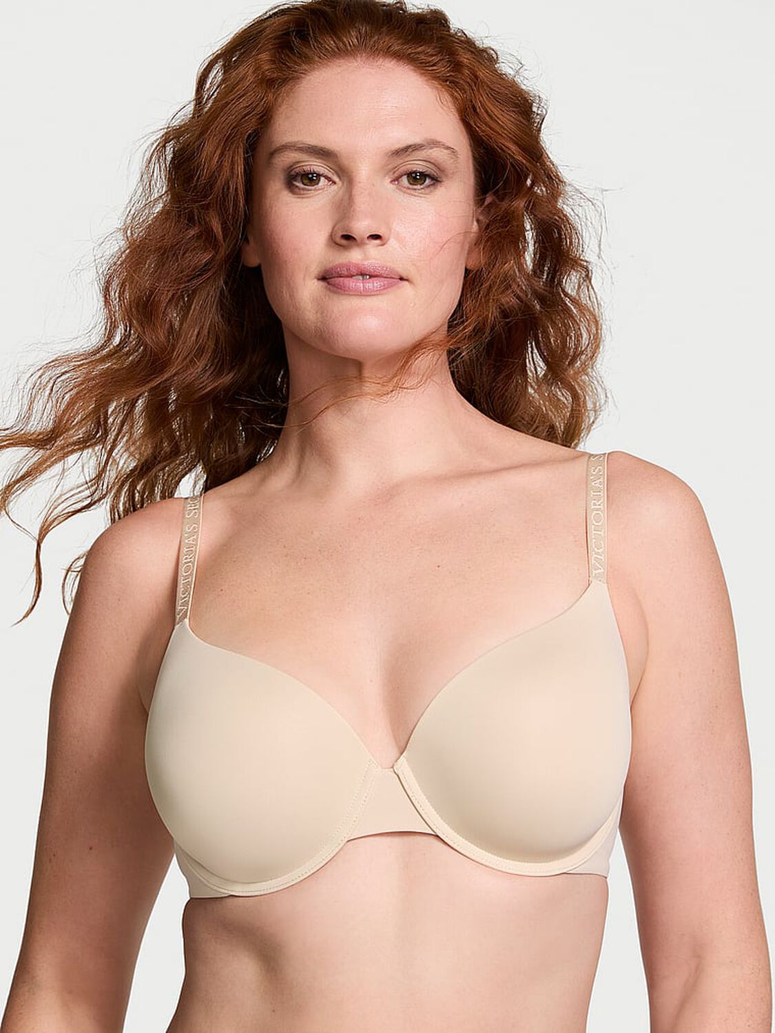 vs The T-Shirt Lightly Lined Smooth Demi Bra Marzipan 1 of 3 