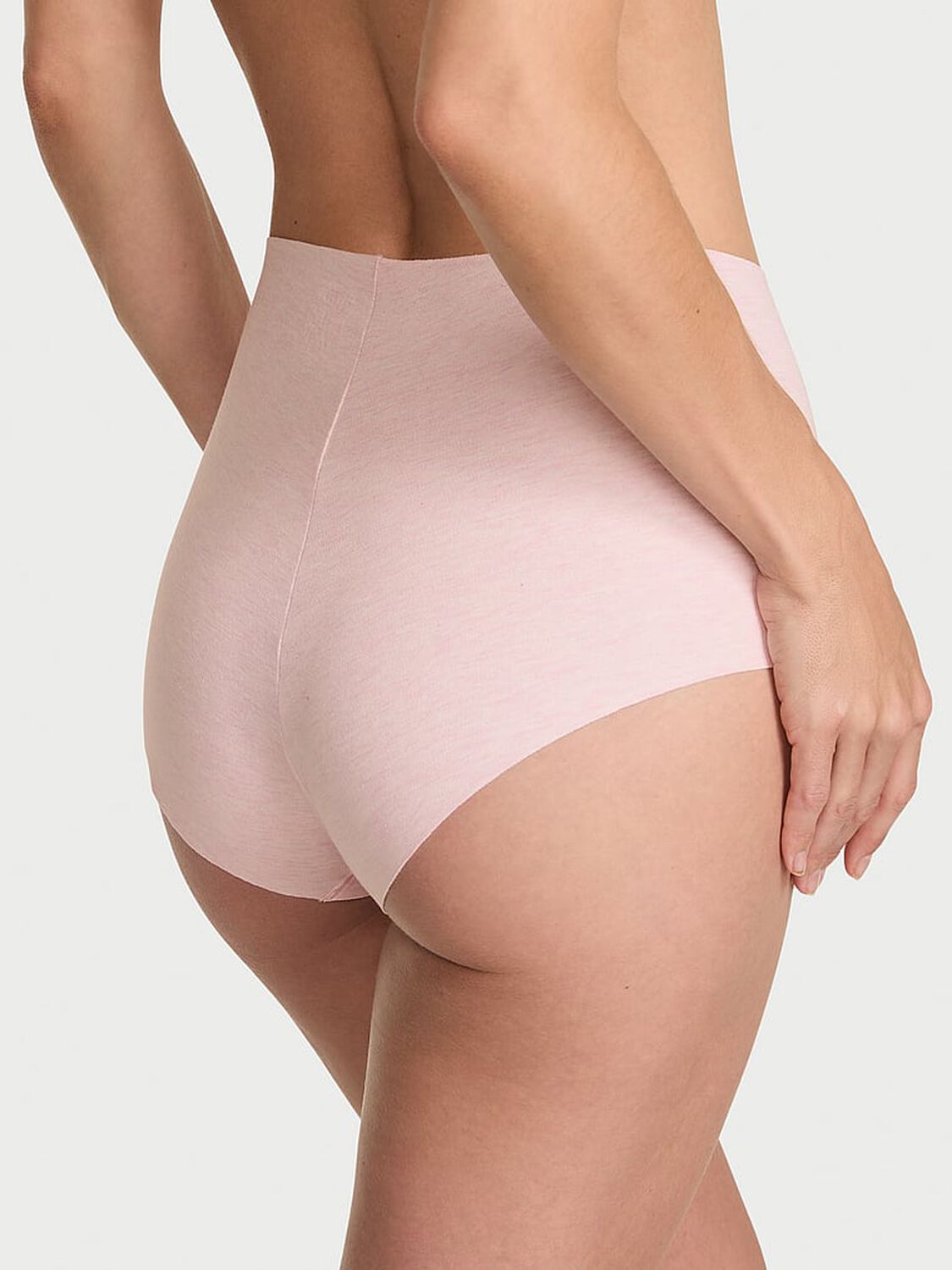 vs No-Show No-Show Cotton High-Waist Brief Panty Heather Pink Petal 2 of 2 