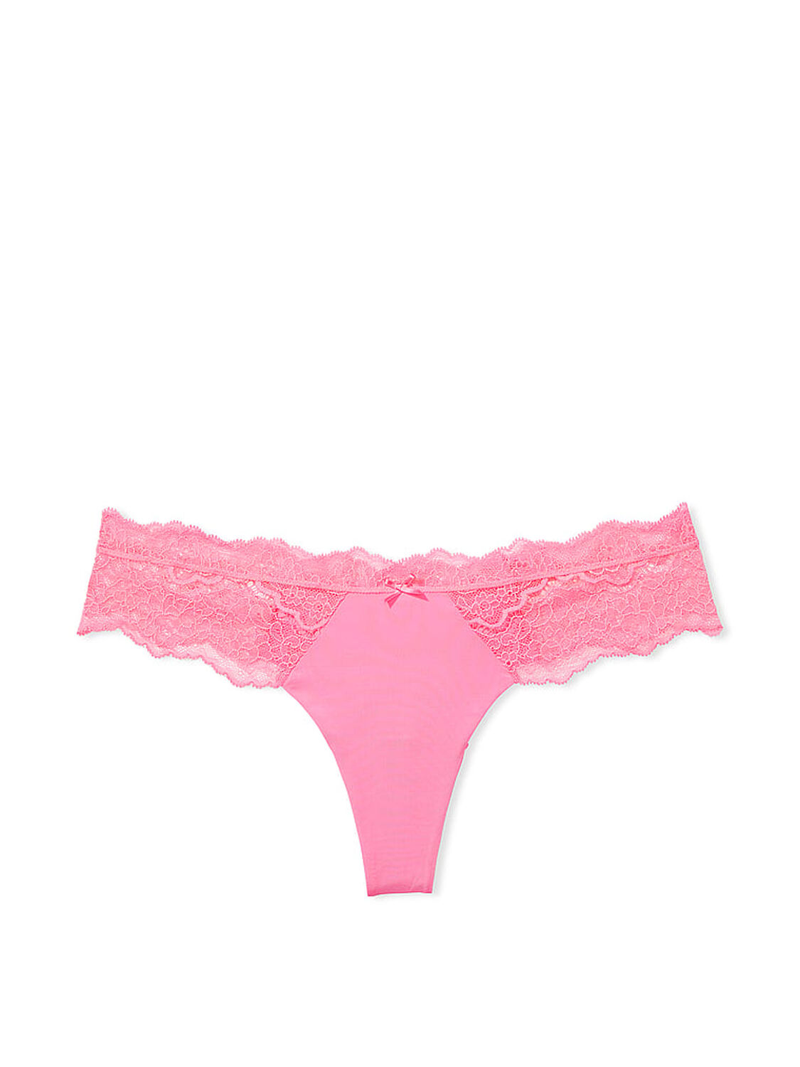 vs Dream Angels Lace-Trim Thong Panty Tickled Pink 3 of 4 