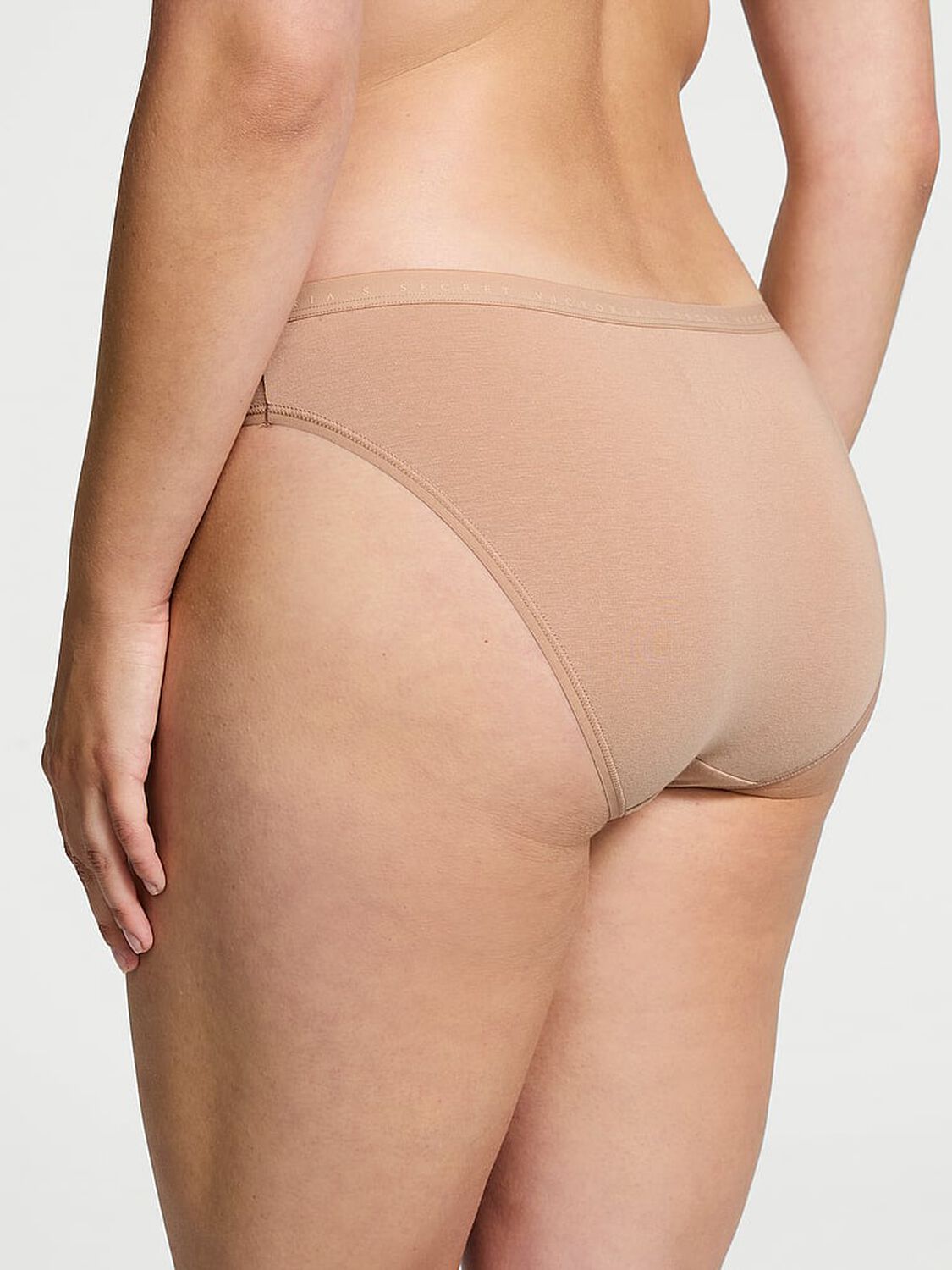 vs Victoria's Secret Stretch Cotton Bikini Panty Praline 2 of 3 