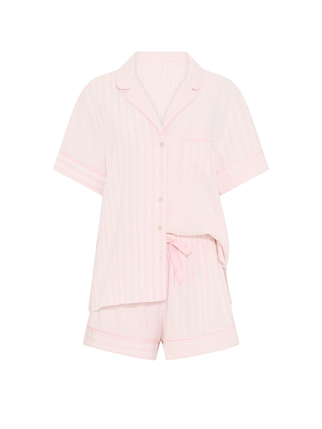 vs Victoria's Secret Flannel Short Pajama Set Heritage Stripe 3 of 4 