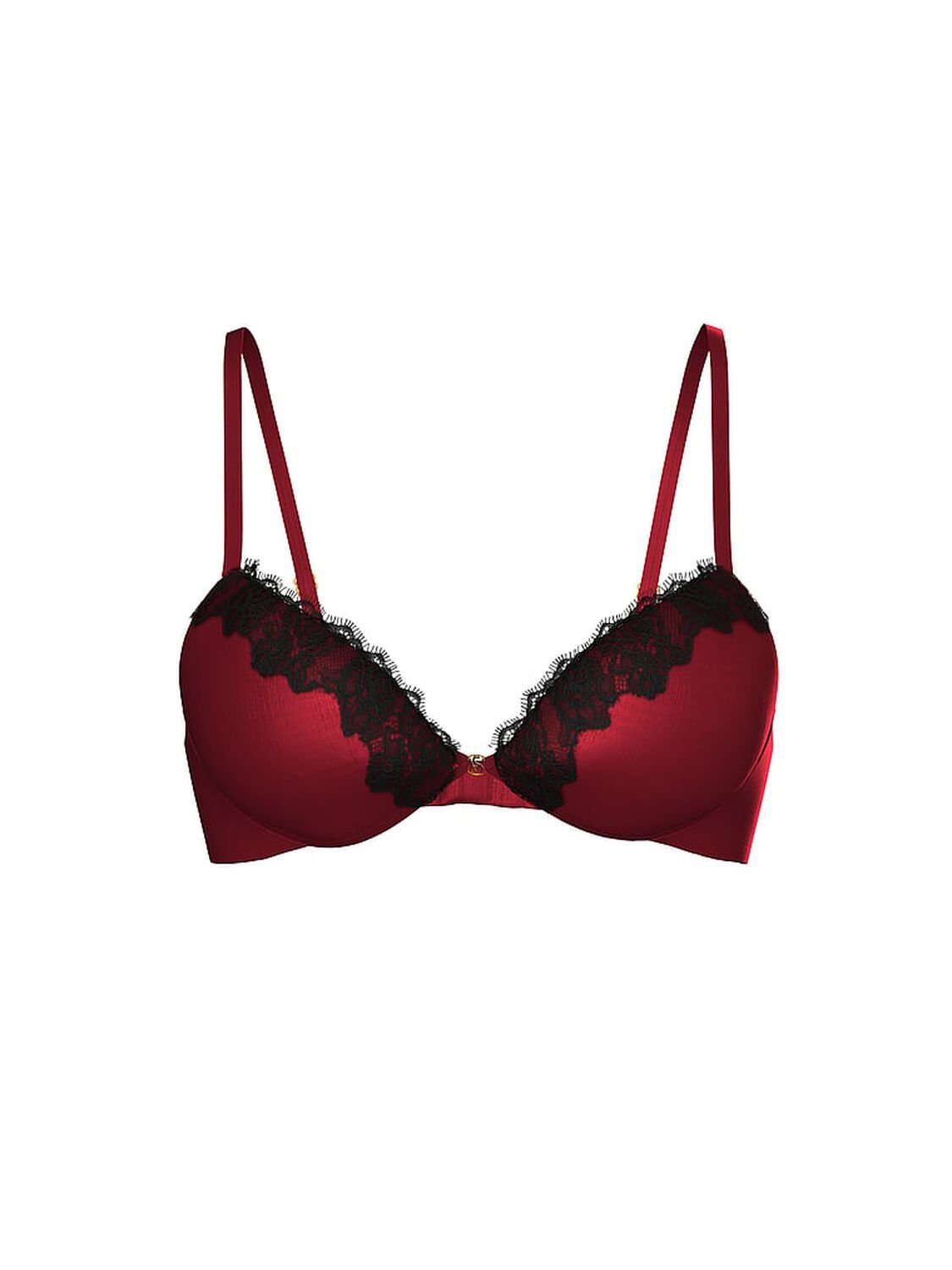 vs Very Sexy Smooth Lace-Trim Push-Up Bra Sangria Red 3 of 4 