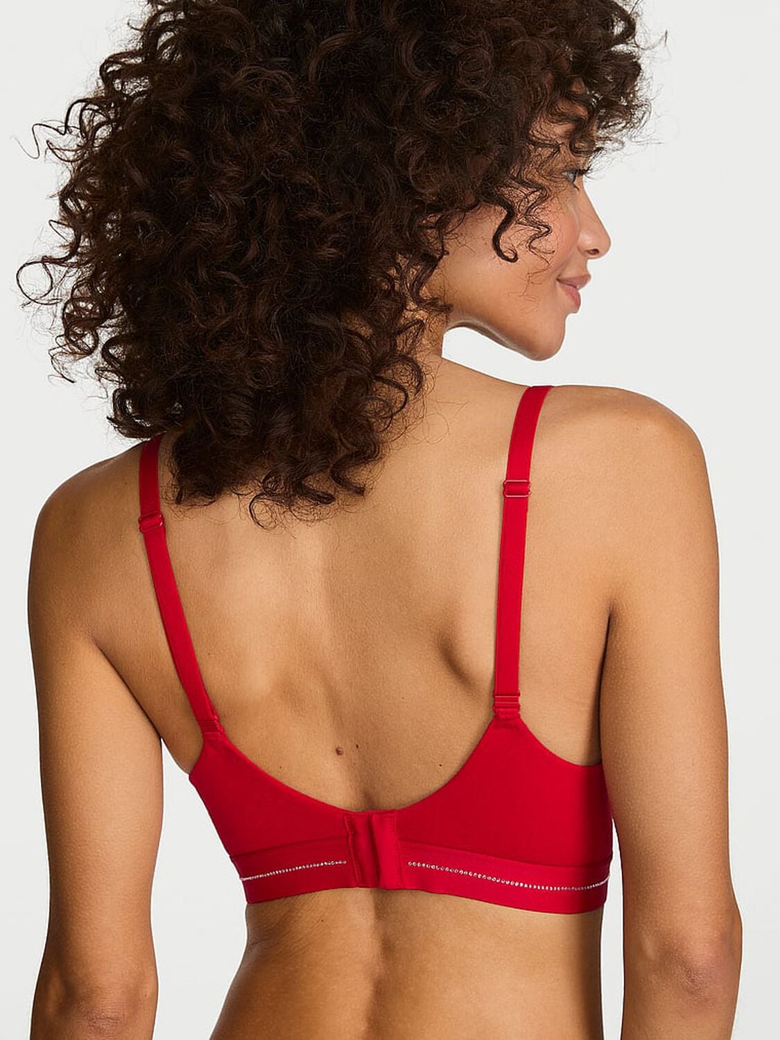 vs The T-Shirt Signature Shine Cotton Lightly Lined Demi Bra Lipstick 2 of 3 