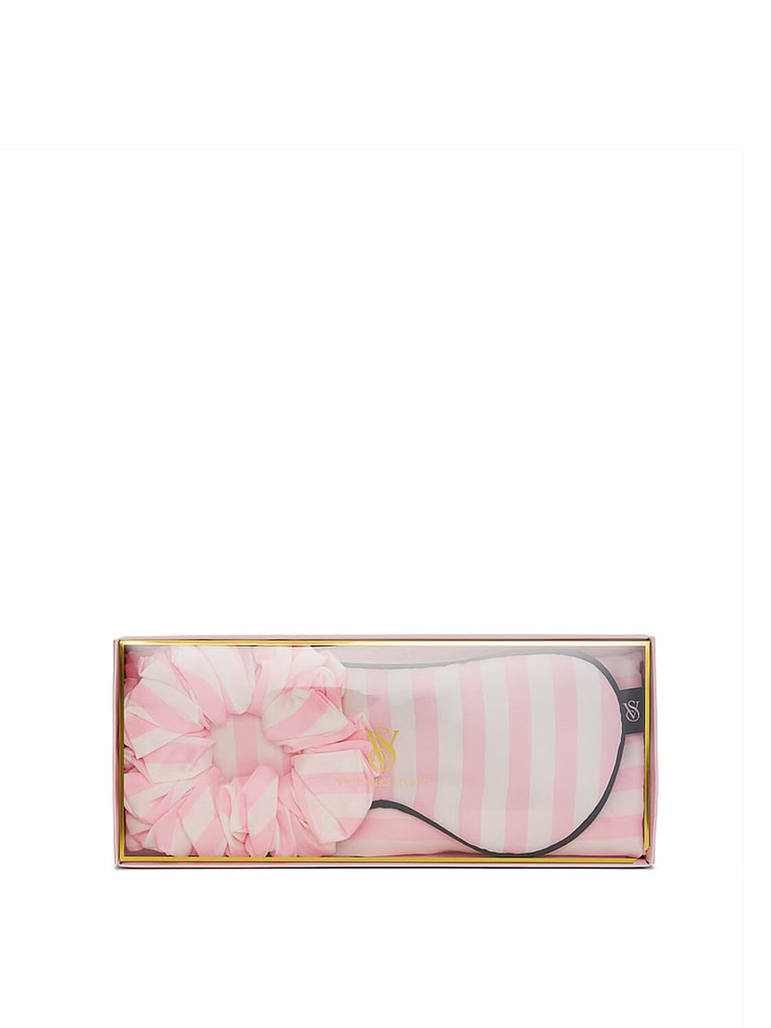vs Victoria's Secret 3-Piece Satin Sleep Accessories Set Heritage Stripe 1 of 1 