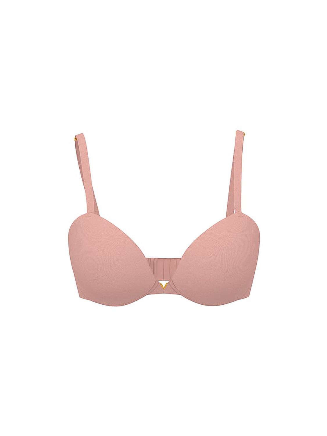 vs Dream Angels Smooth Lightly Lined Plunge Demi Bra Royal Pink 1 of 4 