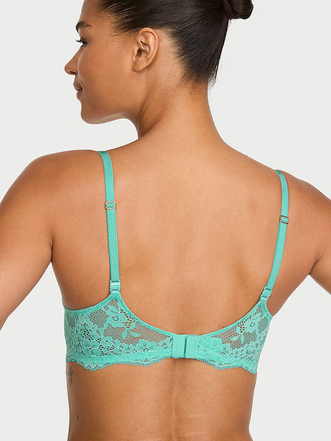 vs Dream Angels Wicked Unlined Lace Balconette Bra Scuba Blue 2 of 3 