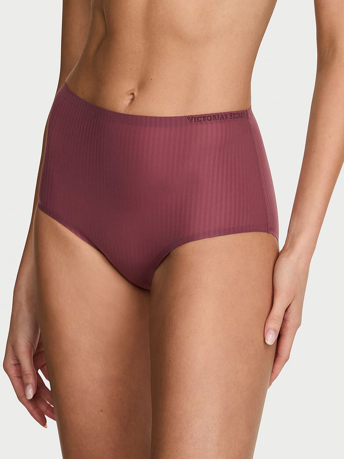 vs Body By Victoria Body by Victoria Flex Shadow Stripe Modern Brief Panty Morning Rose 1 of 3 