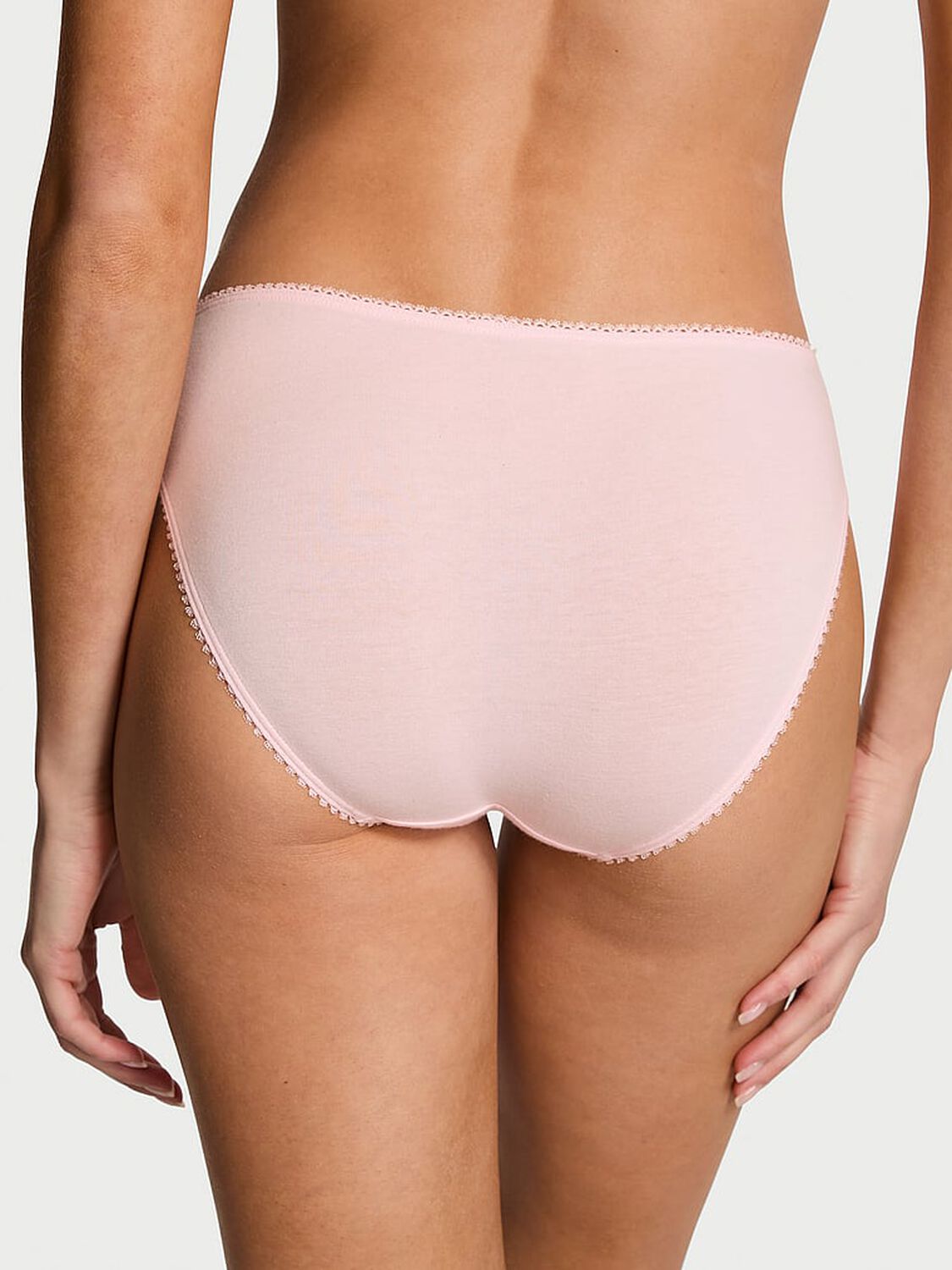 vs Victoria's Secret Stretch Cotton Sparkle Bikini Panty Angel Pink 2 of 2 