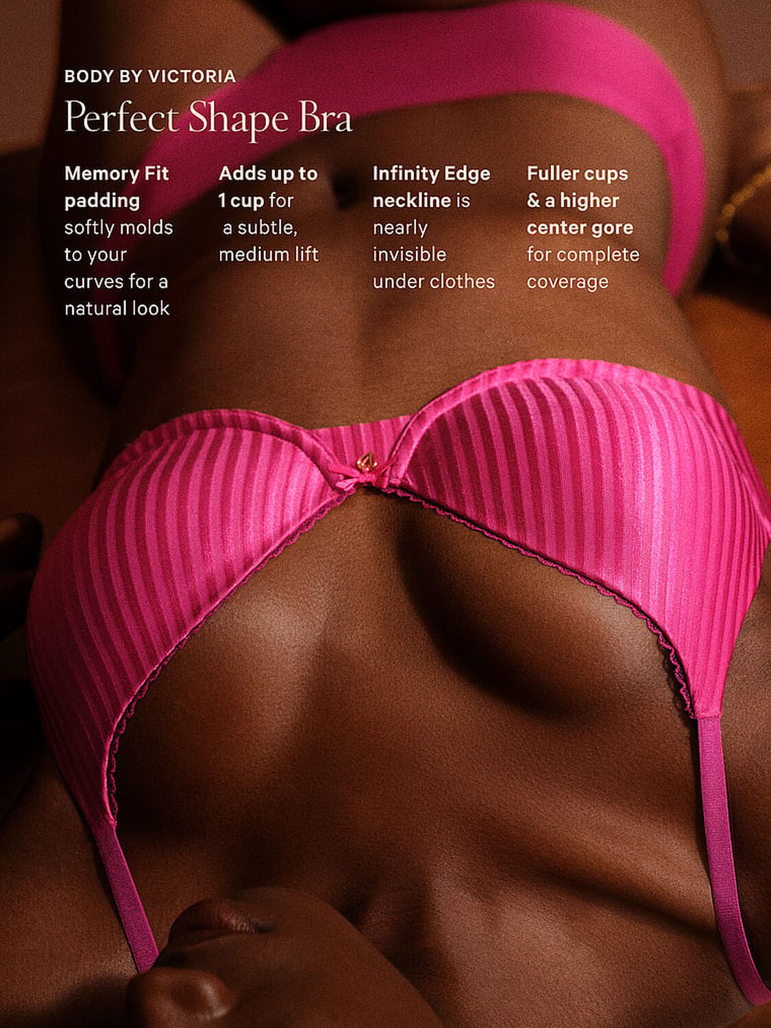 vs Body By Victoria Perfect Shape Push-Up Bra Allure Pink 3 of 4 
