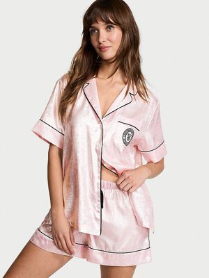 Glazed Satin Short Pajama Set