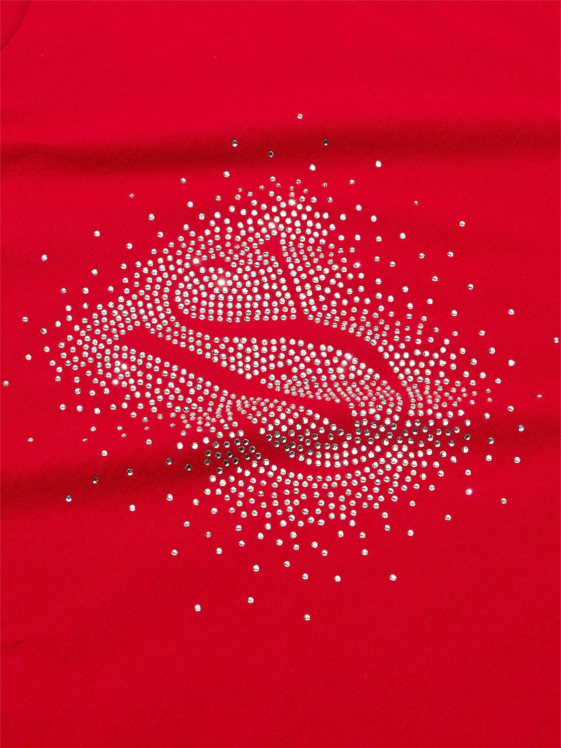 vs Victoria's Secret Flannel Long-Sleeve Tee-Jama Set Lipstick Logo Dots 4 of 4 