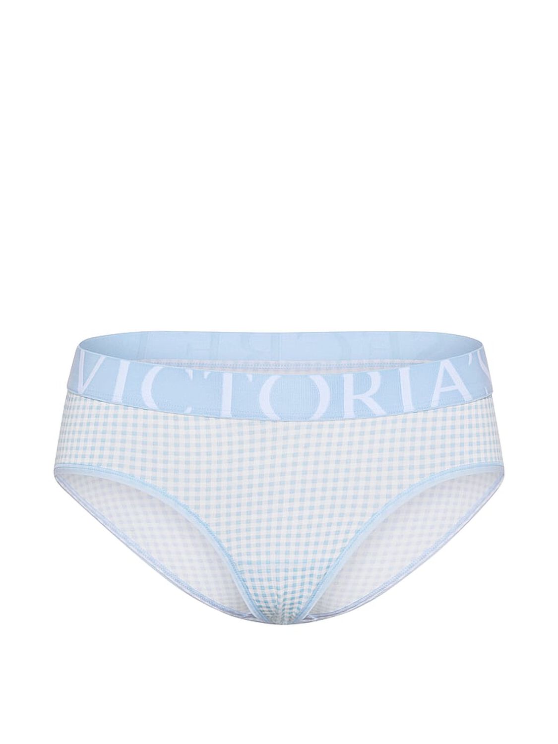 vs Cotton Exploded Logo Cotton Hiphugger Panty Linen Blue Gingham 3 of 3 