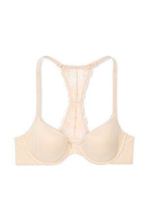 Lightly Lined Lace Racerback Demi Bra