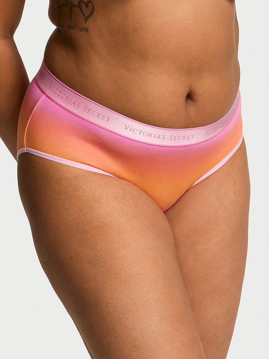 vs Cotton Logo Cotton Hiphugger Panty Pink Ombre 1 of 3 