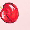 Signature Satin Short Pajama Set, Bright Vermillion Exploded Cherries, swatch